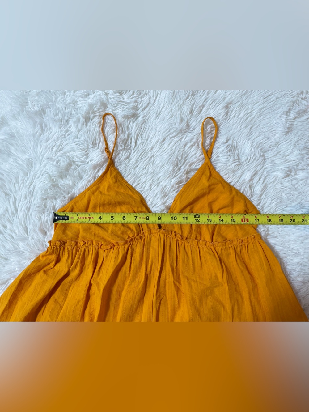 Wild Fable Babydoll Y2K Resort Beach Vacation 70s 90s Boho Dress Mango Orange L - Picture 6 of 12